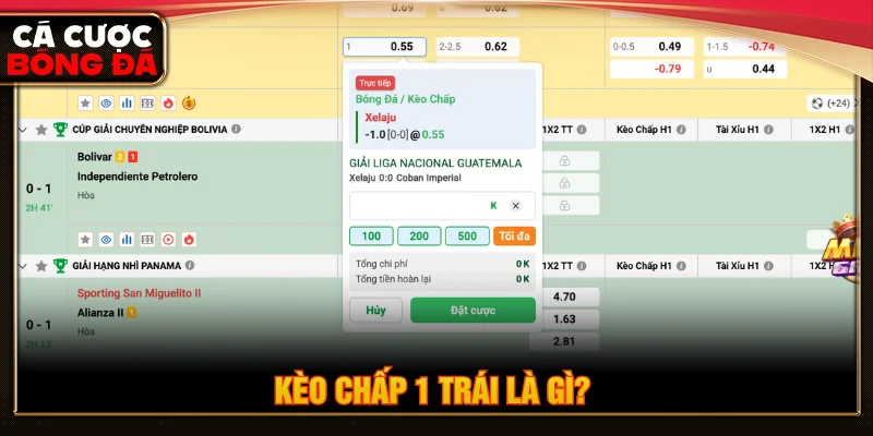 Kèo chấp 1 trái là gì?